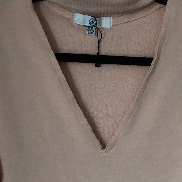 Misguided Blush Choker Sweatshirt - Picture 4 of 5